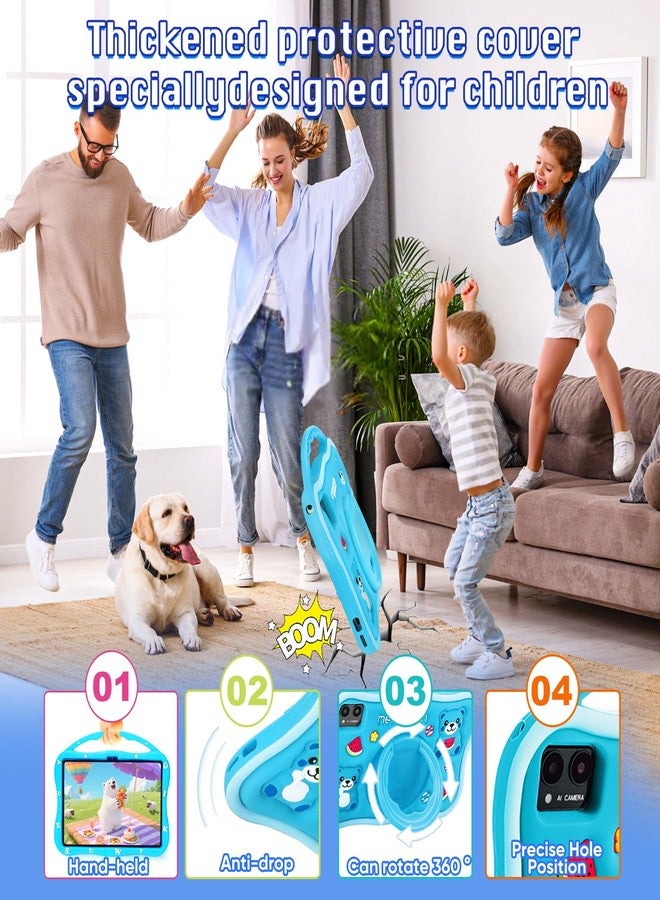 MengDash Kids Tablet, 10.1 inch Tablet for Kids, Educational Learning Toddler Tablet Android 14, 12GB RAM+64GB ROM Storage, 5G WiFi for Baby Girl boy Gift 3-10(Blue) - Image 5